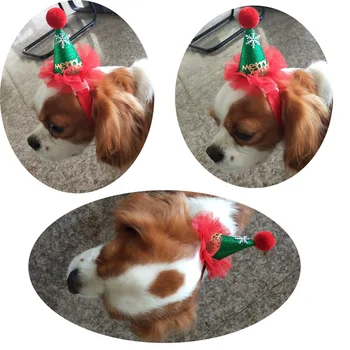 1X Kalėdų Pet Šuo, Katė, Kepurės Vaikams, Plaukų Clips plaukų segtukai Reguliuojamas Peteliškės Šunų Plaukų Aksesuarai Šunų Antkaklis Naminių Reikmenys