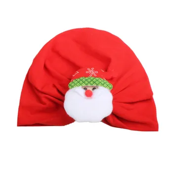 2 spalvų Naujagimį Berniuką Mergina Turbaną Medvilnės Beanie Skrybėlių Kalėdų kūrybos dovana bowknot Miego bžūp Vaikiška Nuotrauka Rekvizitai 18