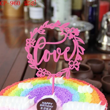 20 vnt. akrilo meilės girliandą vestuvių tortas topper vestuvių pyragas apdaila