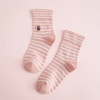 2018 m. pavasarį, vasarą, naujas Japonų animacinių filmų lokys siuvinėjimo Dryžuotos kojinės unisex vamzdis medvilnės kojinės Harajuku Tendencija Moterų Kojinės
