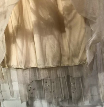 2018 naują pavasario mados moterų sijonai vadovas nagų granulių mezgimas nėriniai šydas, sijonai ilgai kartaus fleabane sijonas mergaitei