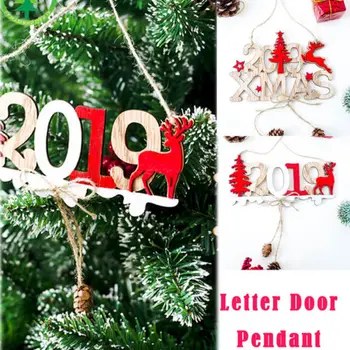 2019 Kalėdų Elnių Kalėdų Eglučių Papuošalai, Durų Windows Tuščiaviduriai Kabinti Pakabučiai Kalėdinė Dekoracija Kalėdų Naujas