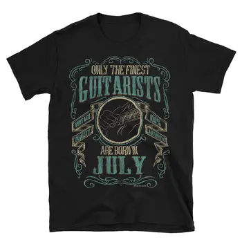 2019 Karšto pardavimo Mados T shirt Mens GITARA T-Shirt Geriausių Gitaristų Gimė LIEPOS Muzikos Gimtadienio, Kalėdų DOVANA Tee marškinėliai