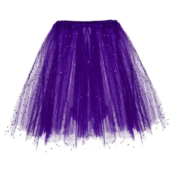 2019 KARŠTO pardavimo suknelė Moterų Paillette Elastinga 3 Sluoksnių Trumpas Sijonas Suaugusiųjų Tutu Šokių Sijonas feb 15