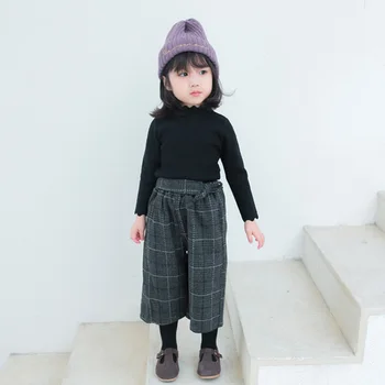 2019 Nauja Rudens ir Žiemos Mergaičių Megztiniai Medvilnės Merginos Clothings Vaikai Megztiniai Megztinis BC714