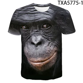 2020 Naujas Vasaros Orangutan 3D marškinėliai Vyrams, Moterims, Vaikams Laisvalaikio Mada Streetwear Berniukas Mergaitė Vaikai Atspausdintas T-shirt Kietas Viršūnes Tee
