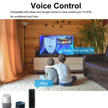 2021 IR Nuotolinis Valdymas, Smart Wifi Universalus Infraraudonųjų spindulių Tuya Smart Home Kontrolės TV DVD AUD Dirba Su Amz Alexa 
