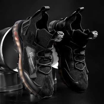 2021 m. Pavasarį Nauji vyriški Laisvalaikio Bateliai Mados Spalvų sportiniai Bateliai, Kvėpuojantis Smūgio Absorbcijos Batai OutdoorOutsole Shoes44