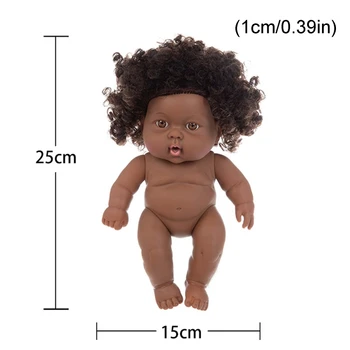 30cm Tikroviška Reborn Baby Berniukas ir Mergaitė Lėlė Afrikos Amerikos Naujagimių Minkšto Vinilo Lėlės DXAD