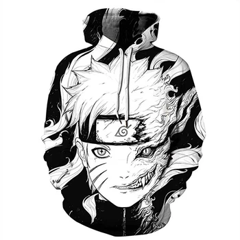 3D Anime Naruto Hoodies Vyrų/moterų mados Karšto Streetwear Sasuke kakashi 3D Spausdinimo Vyrų Hoodies Palaidinukė Puloveriai Kailis