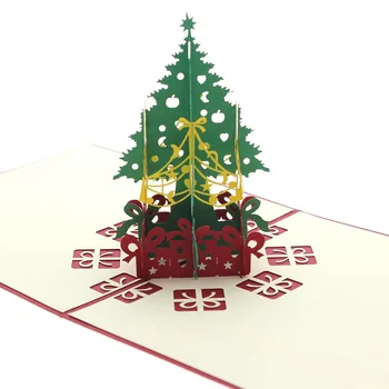 3D atvirukas, Norinčių Kalėdų eglutė pasirodo Velykų Dieną 14.8*15 cm (sulankstytas) puikūs trimatis kortelės