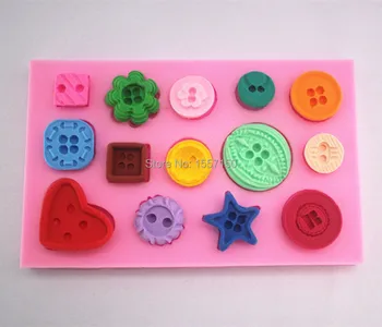 3D Mygtuką, Silikono Tortas Šokolado Muilas Pudingo, Želė Saldainiai Ledo Slapukas Sausainių Pelėsiai, Pelėsiai Visos Bakeware Didmeniniams