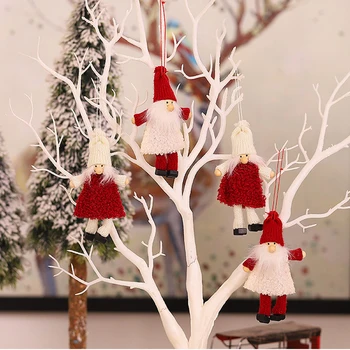 3pcs Kalėdų Angelas Lėlės Santa Gnome Pliušinis Lėlės Pakabukas Kalėdų Medžio Kabo Ornamentu Namuose Šalis Festivalis