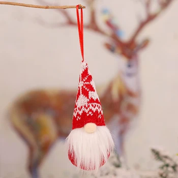 4pcs Gnome Kalėdų Papuošalai Rankų darbo švedų Tomte Nykštukai Pliušinis Skandinavijos Santa Elf Stalo Puošyba