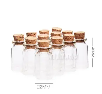 500 Vnt./daug 7ML Aišku, Mažas, Mielas Mini Kamščiamedžio Kamščiu Stiklainių Konteineriai, Mini, Norinčių Butelio Stiklo Amatų