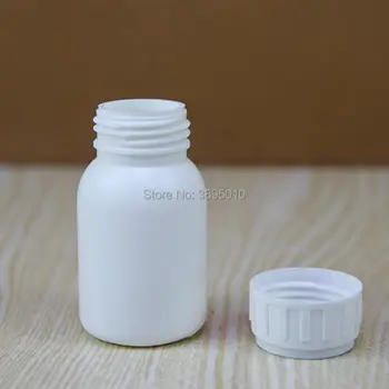 50ml Balto plastiko buteliukai su užsukamu. Skysto,kieto,skysto mėginio buteliukai F536