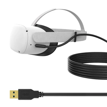 5M Didelės Spartos Duomenų Perdavimo Įkrovimo Kabelis Oculus Quest 2 VR Ausines USB 3.0, USB-A Tipo C Kabelio VR Priedai