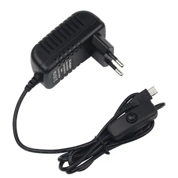 5V 3A Maitinimo Įkroviklis AC Adapteris, Micro USB Laidas su Įjungimo/Išjungimo Jungiklis Aviečių Pi 3 pi pro Modelis B B+ Plius