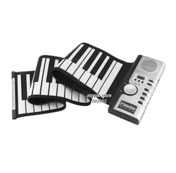 61 Klavišai 128 Tonų Suristi Elektroninę Pianino Klaviatūrą Nešiojamas Skaitmeninis Klaviatūros Fortepijono Lankstus Įkrovimo Muzikos Instrumentas
