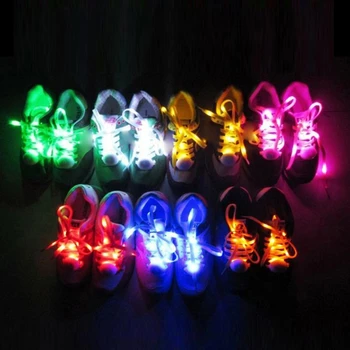 7 Spalvų LED Šviesos Iki Batraiščiai su 3 Rūšių Nailono Led Blykste Šalis Šokiai, Bėgimas Naktį Bėgioti-Žygiai Čiuožimo batų raišteliai