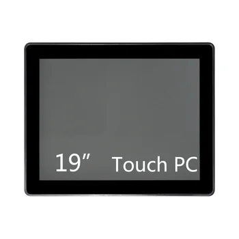 Aliuminio Metalo Atveju touch PC, 19 colių capacitive jutiklinis skydelis su 3mm padengti stiklo, 10points, J1900 valdybos 4+64G standartas
