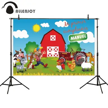 Allenjoy Karvė, Avis, Šuo, Animacinių Filmų Backdrops Dekoro Zenon Troba Sunkvežimių Mano Pirmoji Komunija Šalies Prekių Vaiko Gimtadienio Tapetai