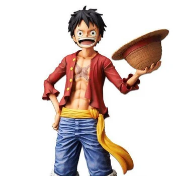 Anime išsiaiškinti Vieną Gabalas Monkey D. Luffy Trijų Formų Luffy Star Akis Valgyti Mėsos Keičiamų PVC Veiksmų Skaičius, Žaislų Lėlės Modelio Dovana