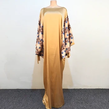 Aukso Aksomo Afrikos Suknelės Moterims Dashiki Kratinys Spausdinti Abaja Dubajus Boubou Femme Skraiste Africaine Super Dydis Musulmonų Suknelė