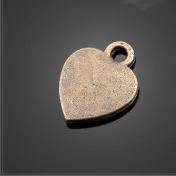 Aukštos Kokybės 100 Vienetų/Daug 10.3 mm*13mm Antikvariniai Bronzos Padengti Širdies Formos Ačiū Žymeklį Žavesio Papuošalai Priėmimo