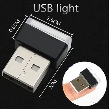Automobilių Mini USB LED Interjero Dekoratyvinės Šviesos Geely emgrand EB7 ec715 ec718 emgrand 7 ec8