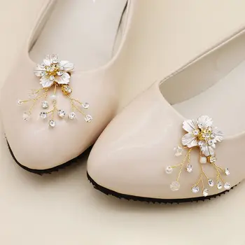 Batų Clip Gėlių Aukso Prabangus Elegantiškas 