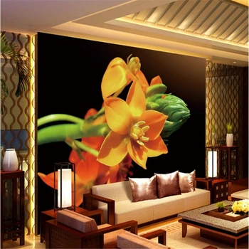 Beibehang Didelis Custom Tapetai Black Grindų Gėlių Kambarį, Miegamąjį, TV Foną, vandeniui ekrano užsklanda vonios kambarys