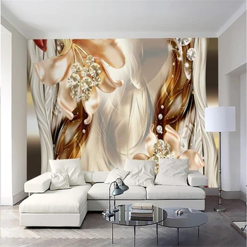 Beibehang Fantazijos 3d stereo papuošalai, gėlės, papuošalai fono sienos užsakymą didelė freska šilko šilko audinio aplinkos tapetai