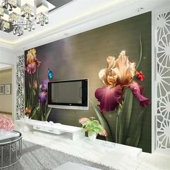 Beibehang Tapetai freskomis užsakymą gyvenimo kambario, miegamasis fantazijos gėlės 3D freskos TV foną, sienos, namo apdailos dažymo