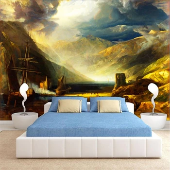 Beibehang Užsakymą 3d tapetų Europos stiliaus kraštovaizdžio vandens tapetai, tapetai, sofa-lova, sofa-lova, gyvenamasis kambarys fono sienos
