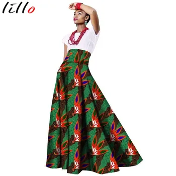 Biuro Afrikos Moterų Suknelės Moterims Spausdinti Sijonas Medvilnė Ilgas Sijonas Mados Moterų Ilgas Sijonas Mados Tendencijos, Stilius