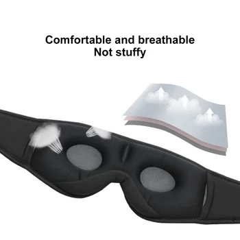 Bluetooth 5.0 Rankų įrangą Belaidžiu Muzikos Miego Pagalba Spalvinimas 3D Minkštas Miego Akių danga Ausinės Miego Kaukę, Pažangaus Belaidžio ryšio Muzikos Akių Kaukė