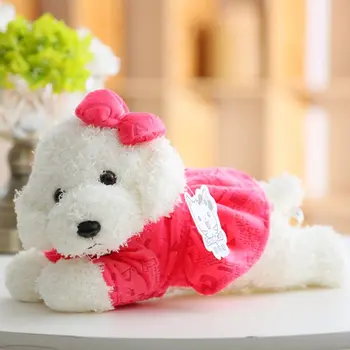 Candice guo! mielas pliušinis žaislas puikus sumodeliuoti marškinėliai suknelė teddy šuo garbanotas papa šuniuką, minkšti kimštiniai lėlės gimtadienio, Kalėdų dovana