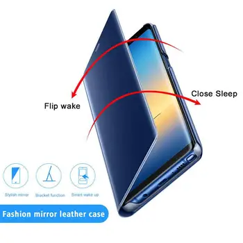 Case For Samsung galaxy A50 Veidrodis, Flip Stovėti Išmaniųjų Telefonų Padengti sumsung 10 Pastaba plus S10 E S 9 8 A10 A40 A70 A20 A30 knygos coque