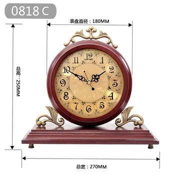 Derliaus Dviejų Pusių Tablel Laikrodis, Medinės Europos Silent Stalo Laikrodis Kambarį Stalinis Laikrodis Reloj De Mesa Namo Žiūrėti AC50TC