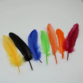 Didmeninė 100vnt natūralių žąsų plunksnų spalvinga plunksnelių 5-7 cm / 13-18 cmDIY papuošalai, dekoratyviniai Kamuolio amatų