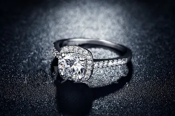 Didmeninė korėjos stiliaus Nauja tendencija Crystal Nuo Swarovskis žiedas Moterų Mados 925 Skiedra Papuošalai Moteris, Pora Žiedus