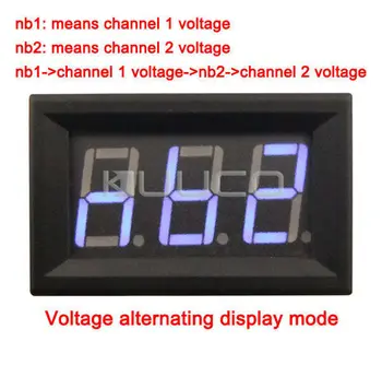 Digital Voltmeter DC 3.5~30 V/0~200V voltmetras Blue Led ekranas Metrų 2in1 DC 12V 24V Skaitmeninis Matuoklis/Stebėti/Testeris