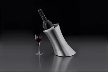 Dvigubas Sluoksnis Bambuko Nerūdijančio Plieno Ledo Kibiras Dekoratyviniai Metalo Šampano Aušintuvo Laikiklį Vyno Kokteilių Taurės Tokios Laivo Vyno Aksesuarai