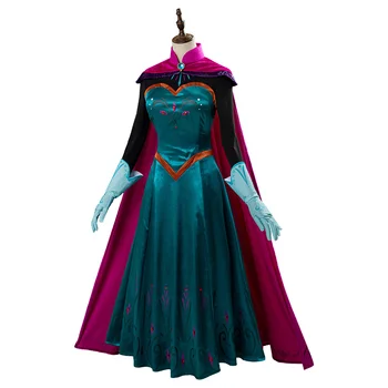 Elsa Cosplay Kostiumas Suknelė, Apsiaustas Vienodas Suaugusiųjų Merginos, Moterys Karalienė Dress Kostiumai Helovyno Karnavalas Šalies Anime Kostiumas