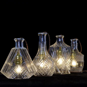 Europos šiuolaikinės minimalistinės stiklo sietynas asmenybės Restoranas, Baras kūrybinių mados butelis liustra nemokamas pristatymas