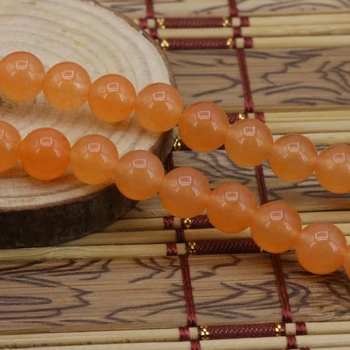 Geriausia pardavimo Orange chalcedony apvalios formos 8mm prarasti karoliukai 