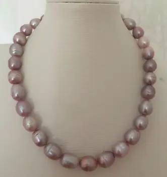 Gorgeous12-13mm pietų jūros baroko levandų perlų vėrinį 18