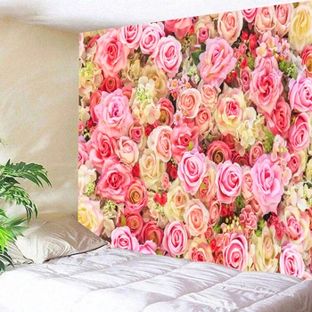 Gėlių Gobelenai 3D Paplūdimio Rankšluostį Rose Vyšnių Žiedų Sienos, kiliminė danga, Jogos Kilimėlis Namų Dekoro Gobelenas