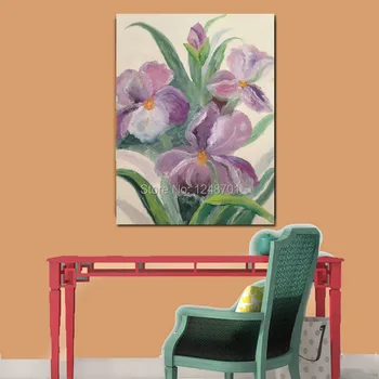 Handpainted sienų apdailai Iris gėlių tapybos violetinė gėlė nuotrauką drobė home art